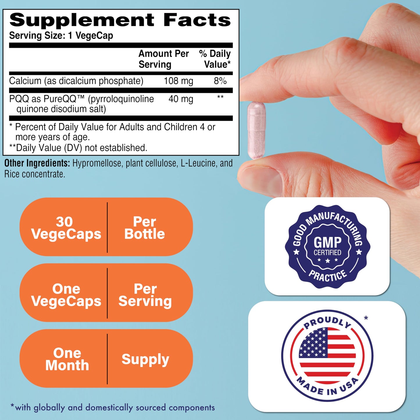 Health Thru Nutrition PQQ 40mg Capsule, 30 Count
