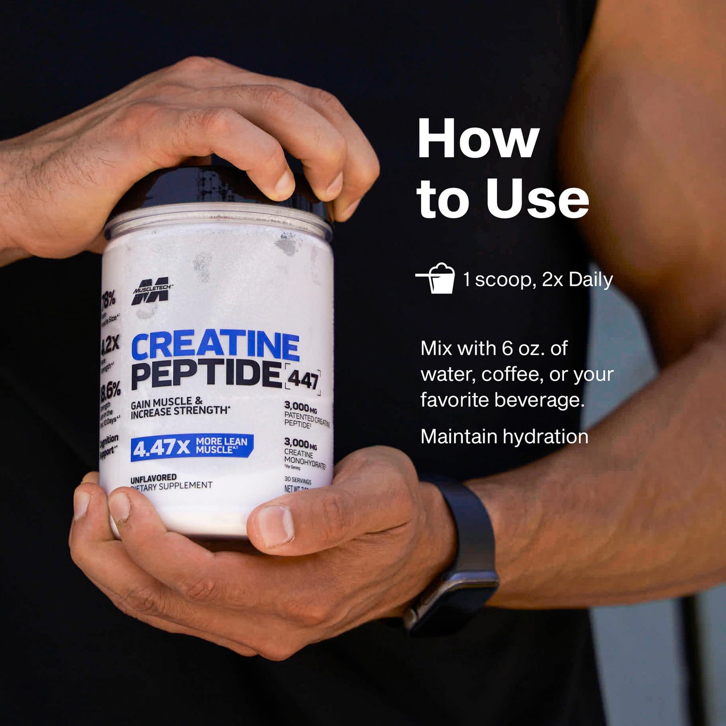 MuscleTech Creatine Peptide Powder 7.88 Ounce