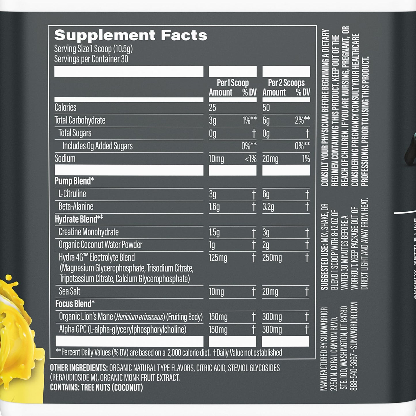 Sunwarrior Pre Workout Powder 11.13