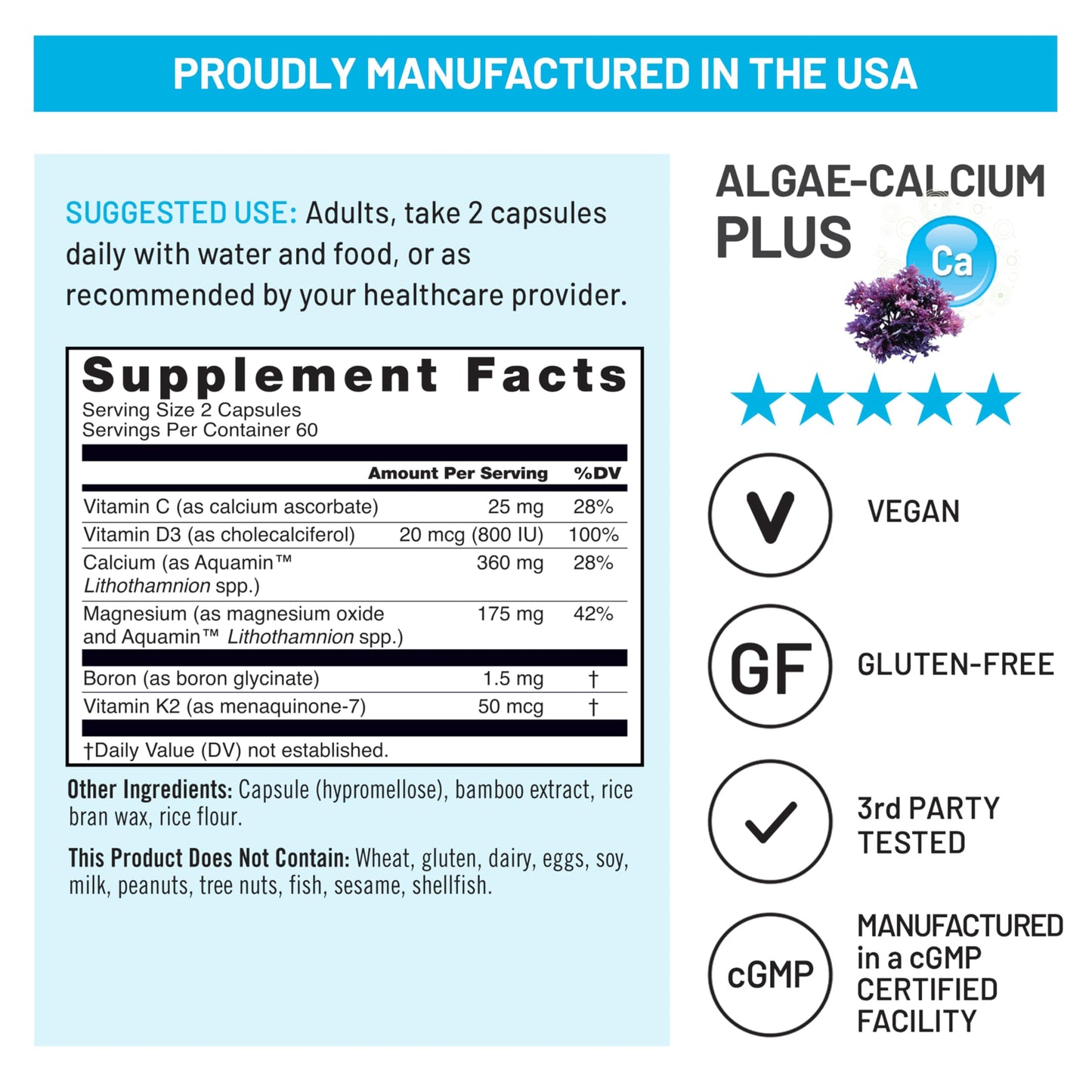 NatureWise Algae Calcium Plus Capsule, 120 Capsules