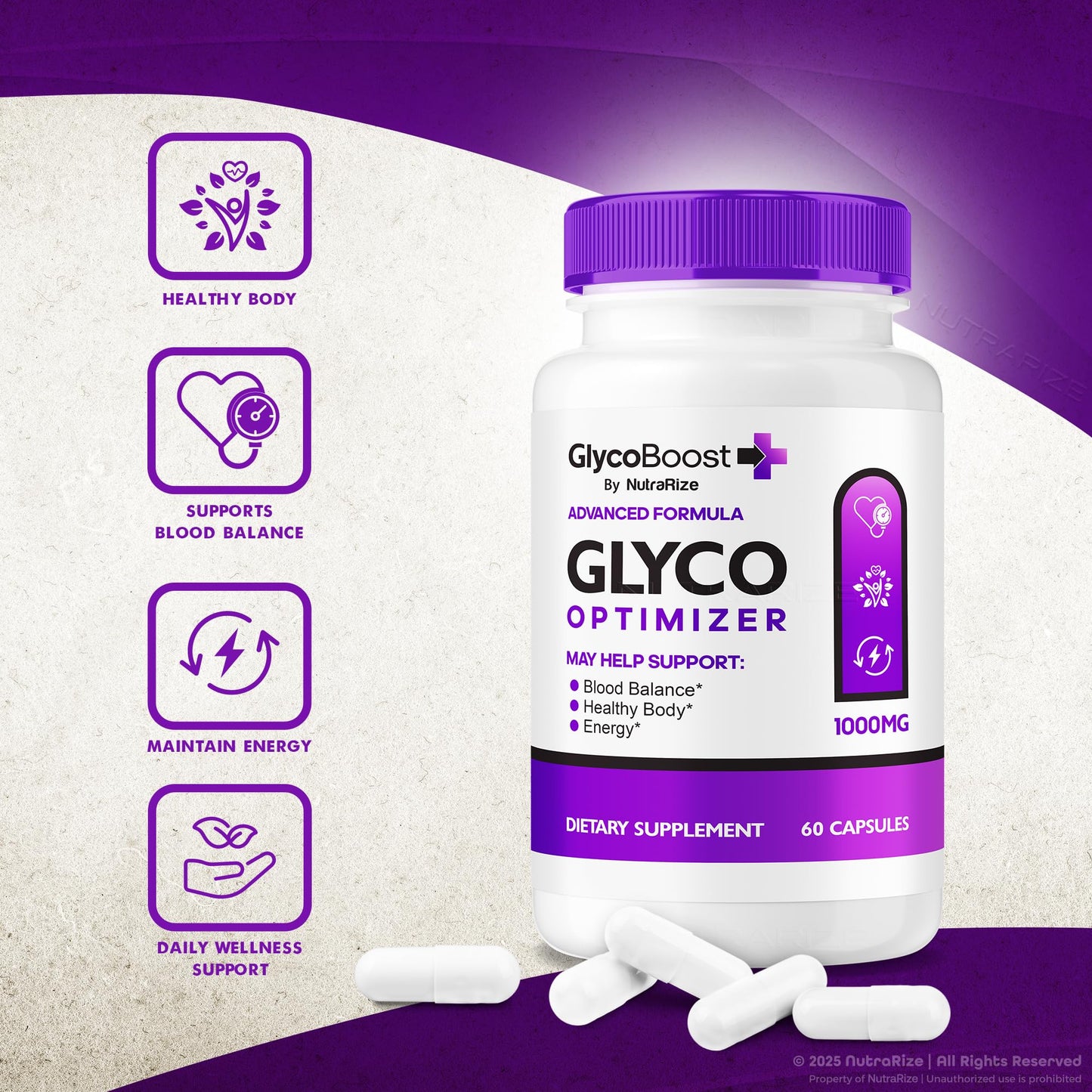NutraRize GlycoBoost, 60 Capsules