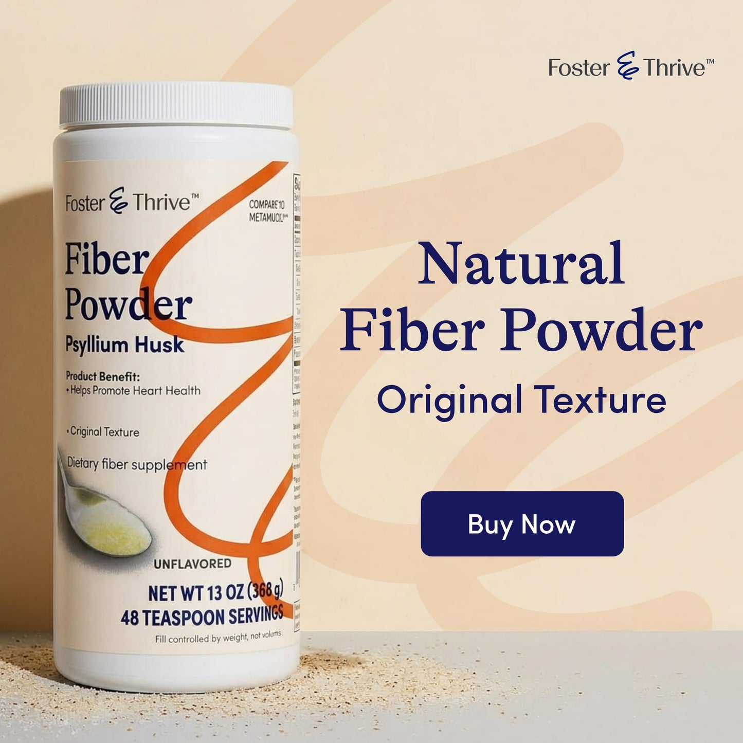 Foster & Thrive Daily Psyllium Husk Powder Supplement 13 Doses