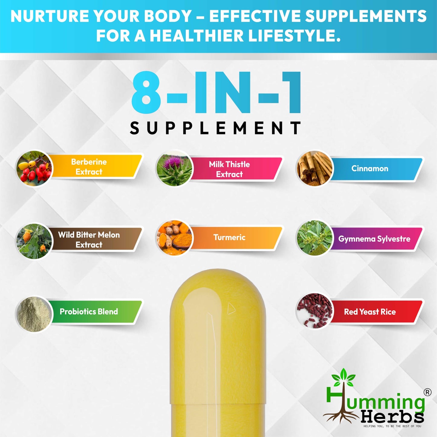 Humming Herbs Berberine Complex Capsule 120 Capsules