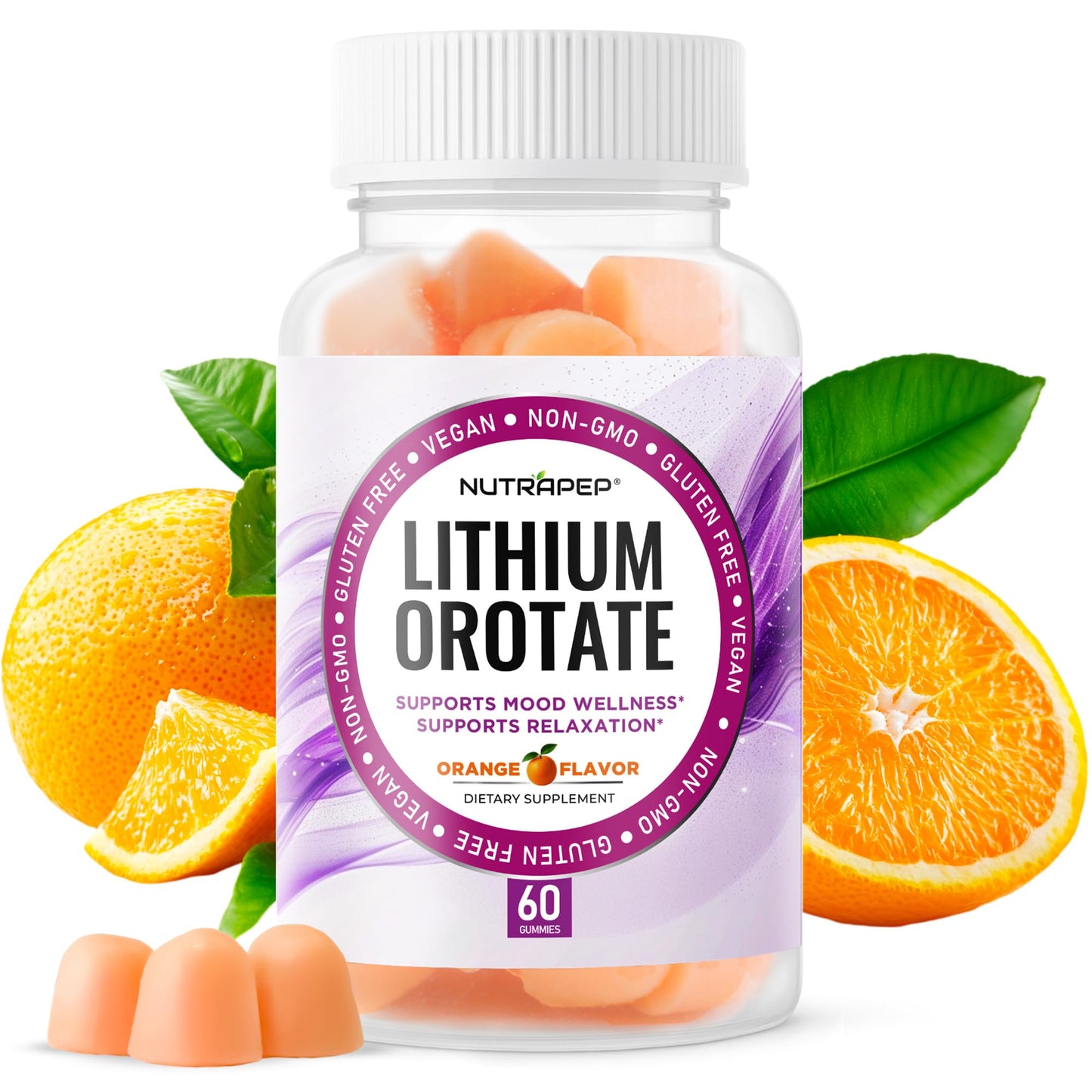 NutraPep Lithium Orotate 5mg Gummies, 60 Count