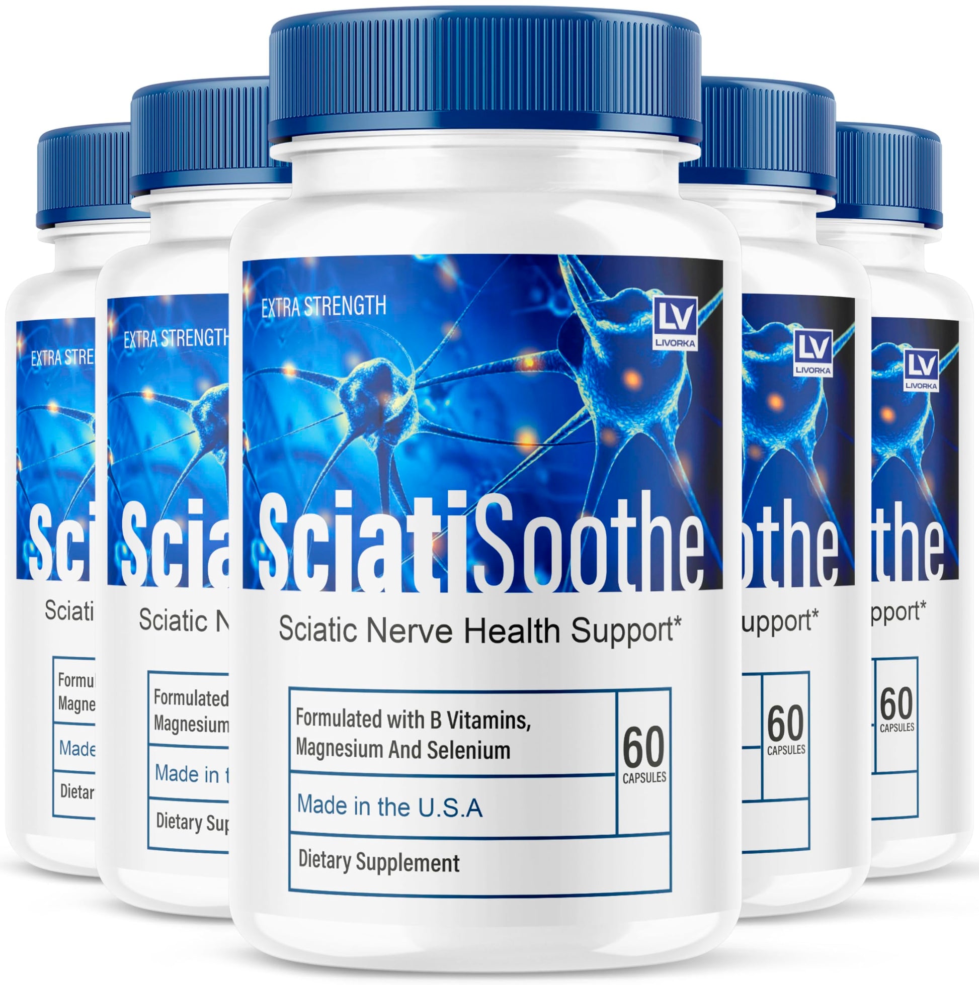LIVORKA Sciatisoothe Capsules, 300 Capsules