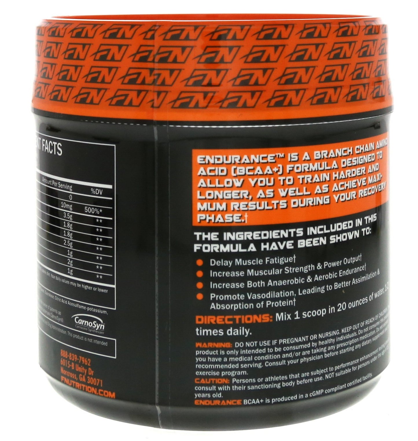 Formutech Nutrition Endurance 2:1:1 BCAA + Train Harder & Longer Maximum Recovery Powder 15.3 Ounce