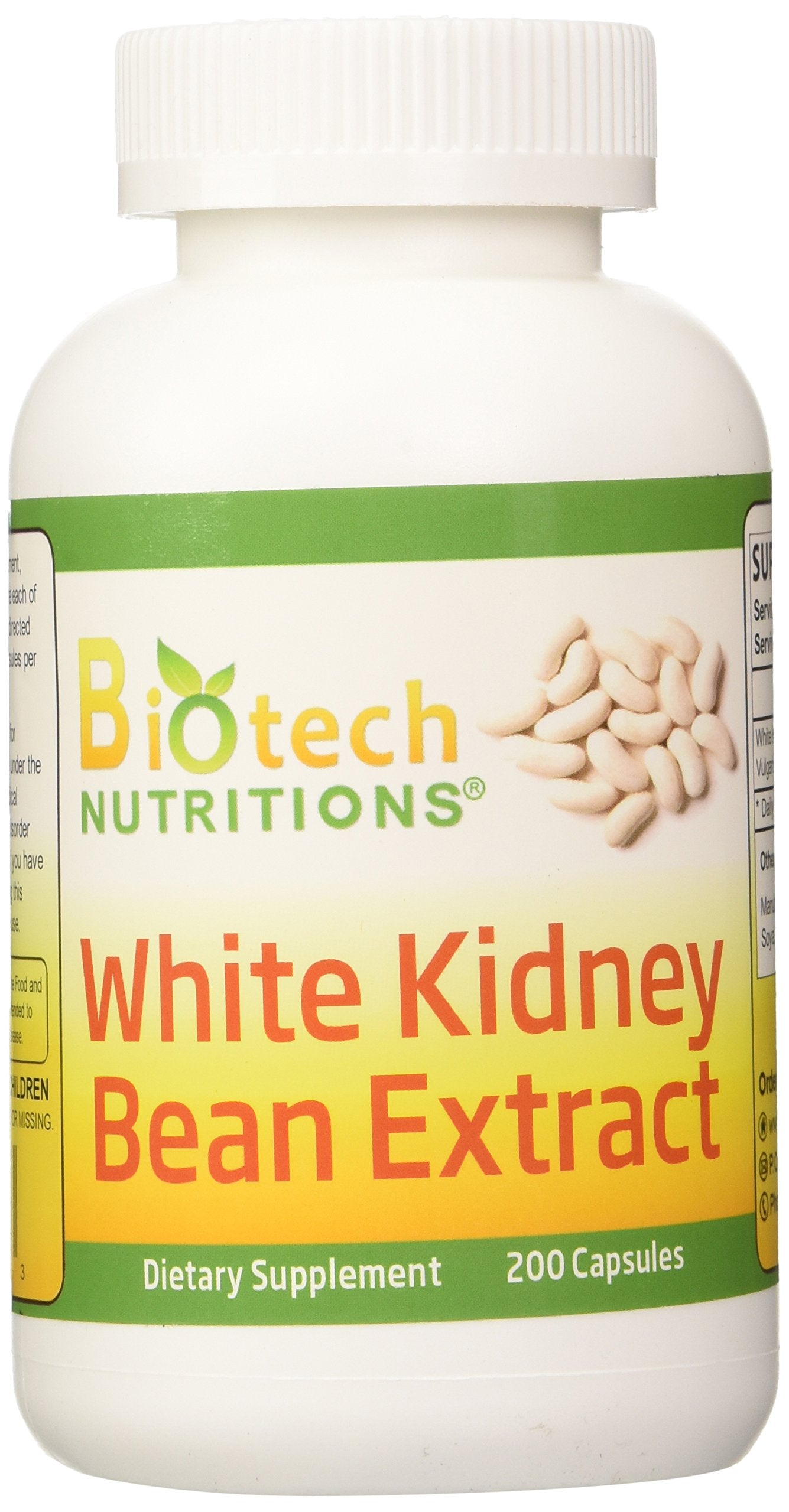 Biotech Nutritions White Kidney Bean Extract Capsules 200 Count