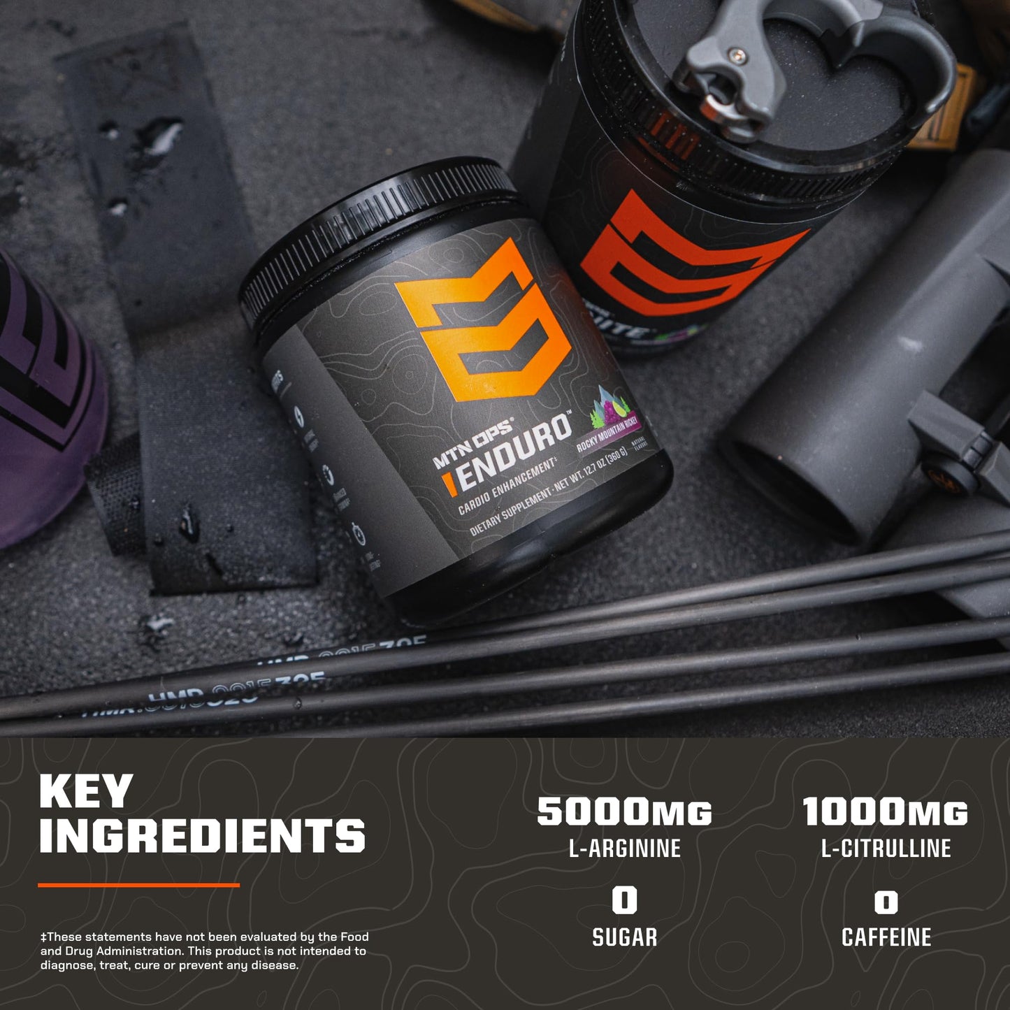 MTN OPS Enduro Stim-Free Pump Pre Workout Powder 12.7 oz