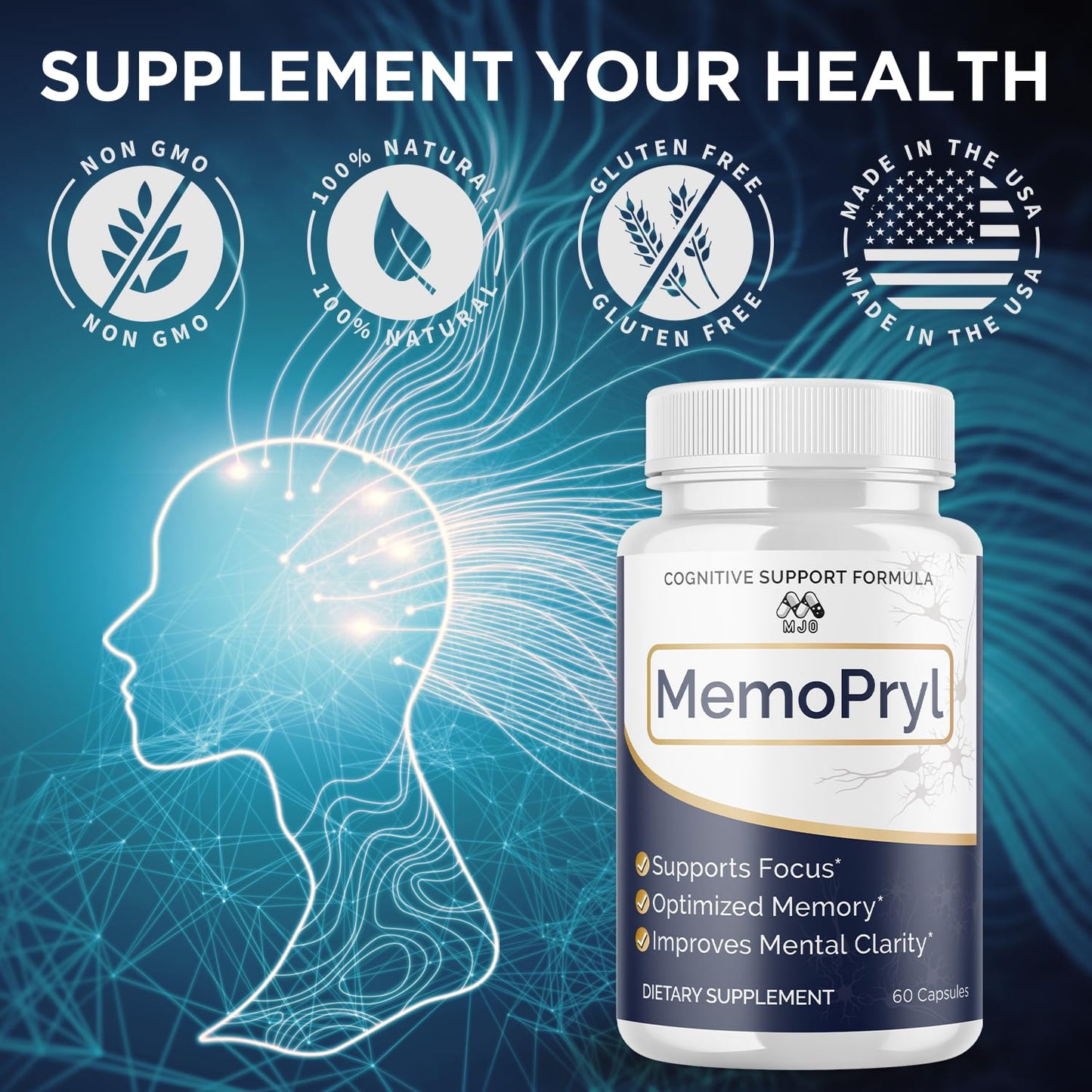 MJO Memopryl Brain Capsules 300 Capsules