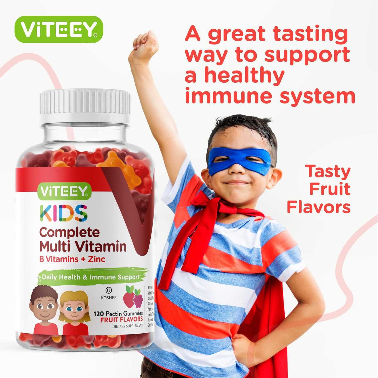 Viteey Kids Multivitamin Gummies 120 Count