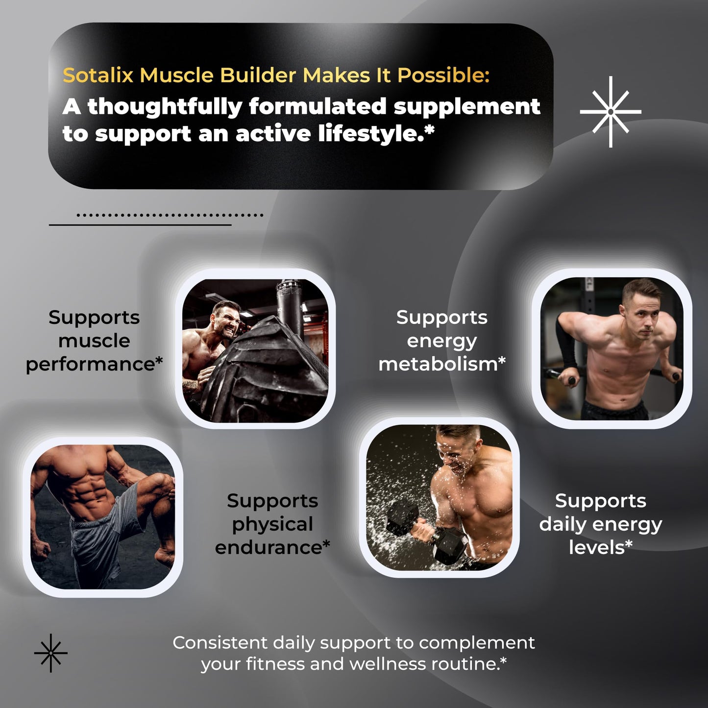 SOTALIX SUPPLEMENT Ultra Muscle Builder Supplement with L-Arginine & Tribulus – Sports Training Support 90 Capsules