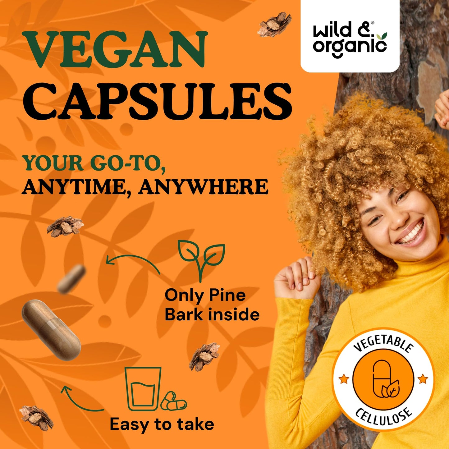 Wild & Organic Pine Bark Extract Capsules 120 Count