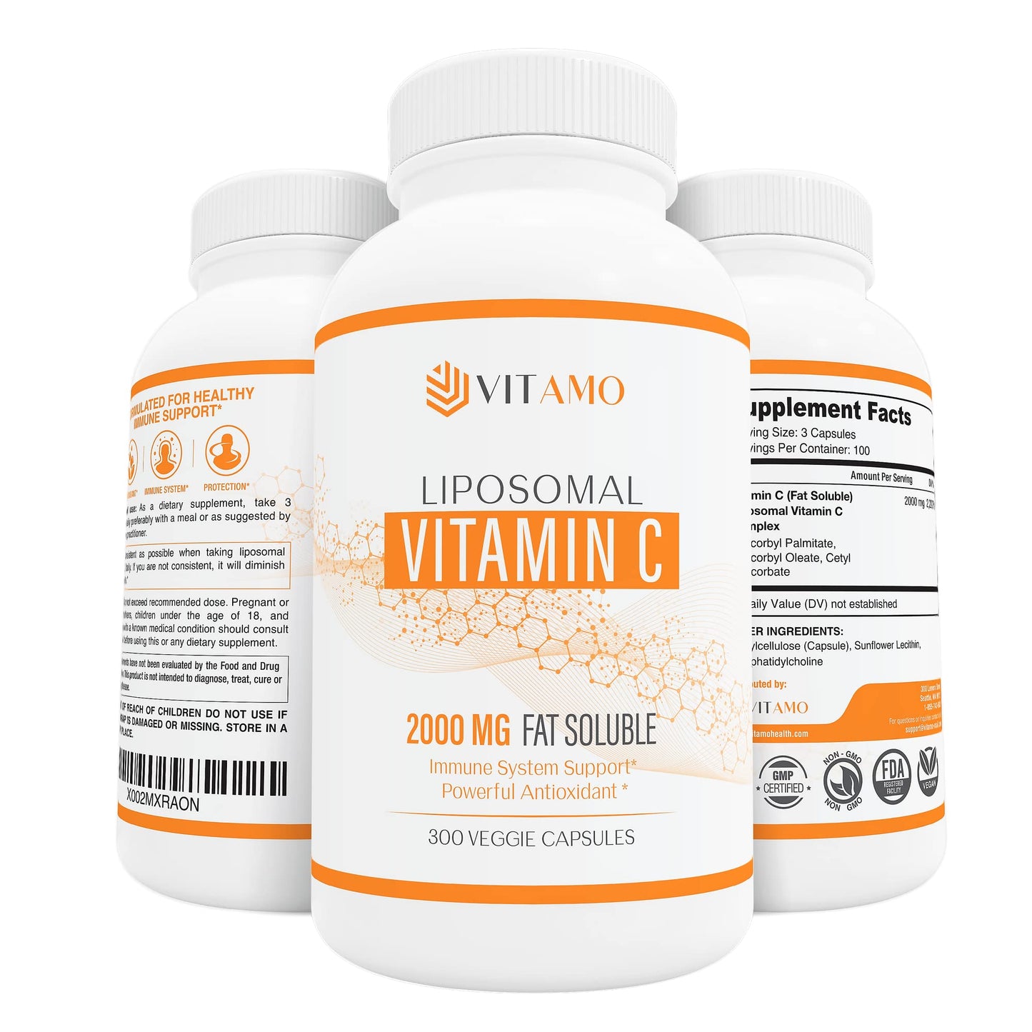Vitamo Liposomal Vitamin C 2000mg Capsules 300 Count