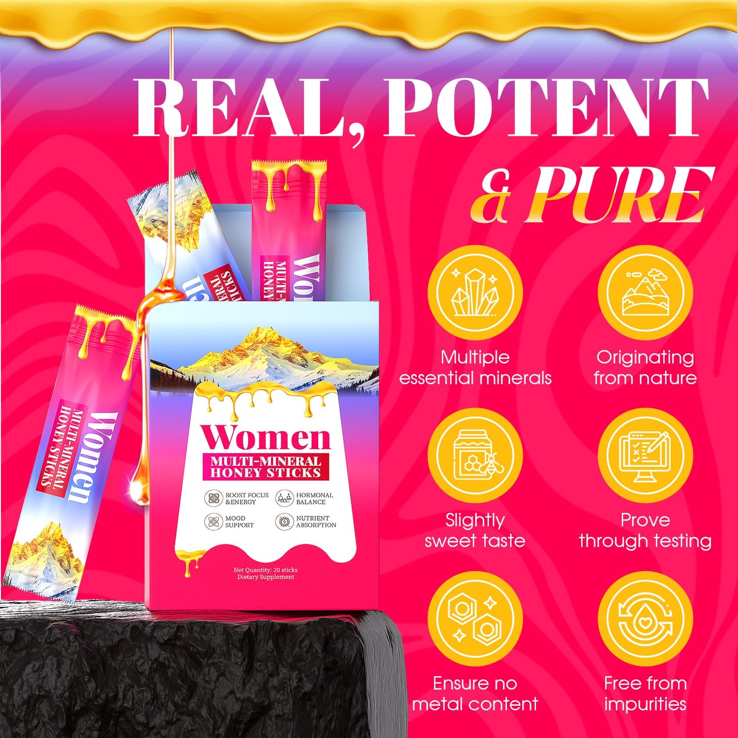Hochornk Shilajit Honey Sticks for Cat Powder 5.6