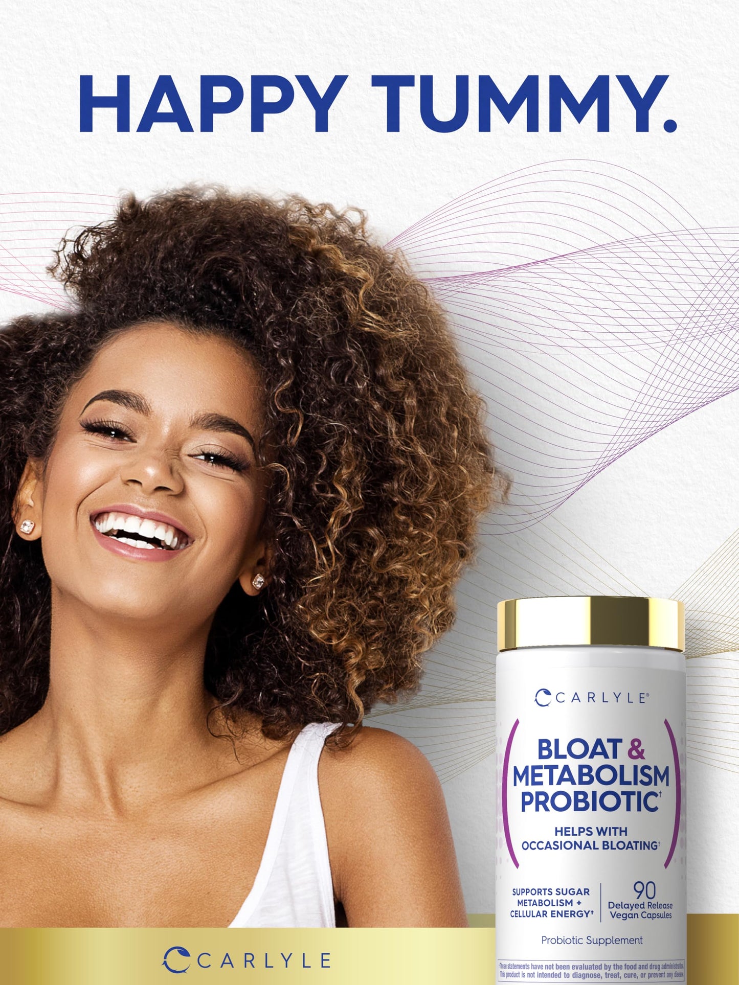 Carlyle Bloat and Metabolism Probiotic Capsule, 90 Count