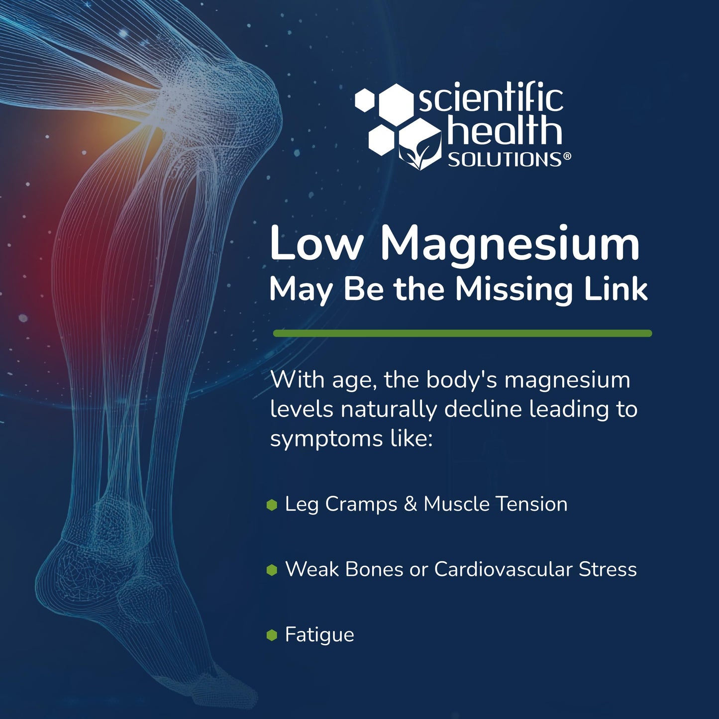 Scientific Health Solutions Magnesium Glycinate 150 mg Capsule, 60 Count