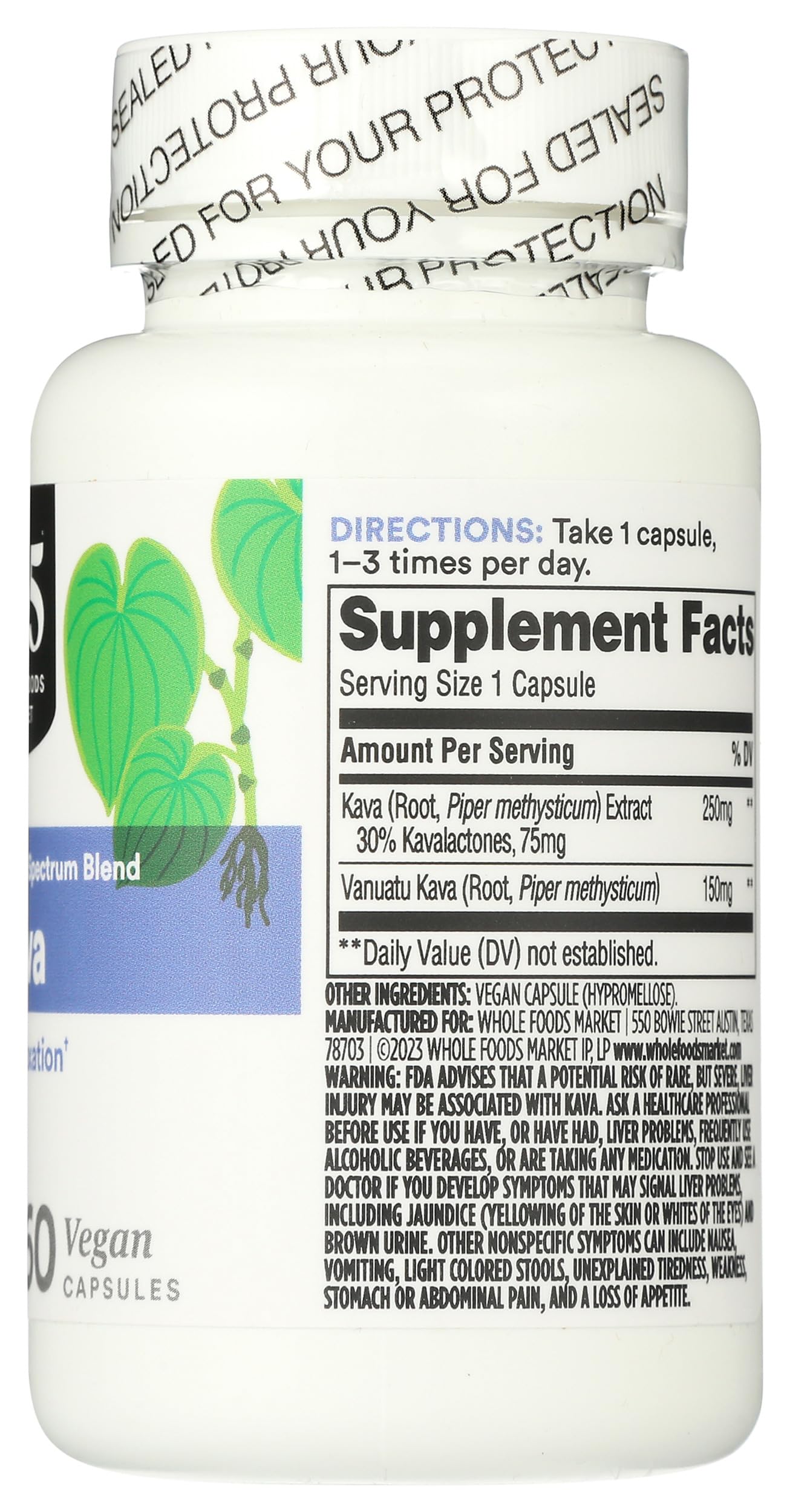 365 by Whole Foods Market Kava Capsule 60 Count