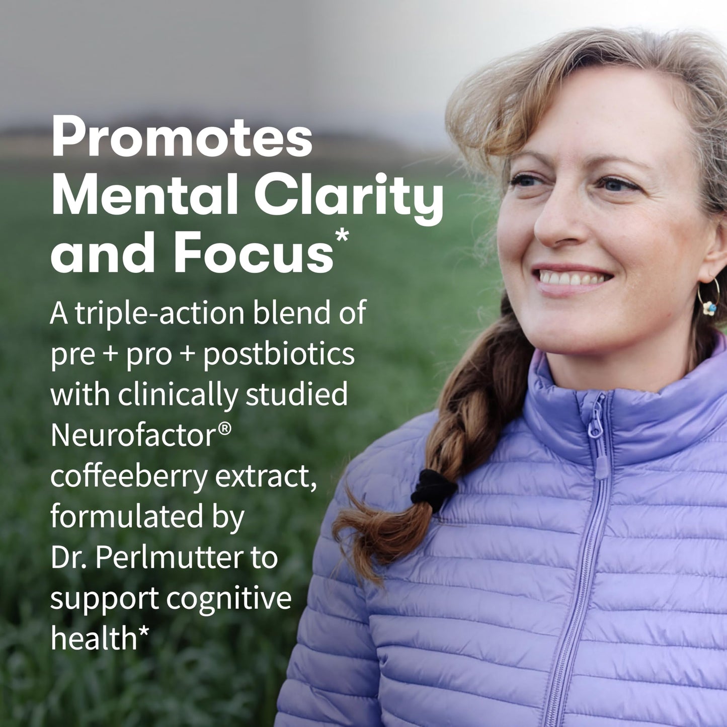 Garden of Life Dr. Formulated Gut Brain Axis Microbiome Probiotics with Pre, Pro & Postbiotics – Brain Health, Digestive Health, Non-GMO, Gluten-Free, 60 Vegetarian Capsules