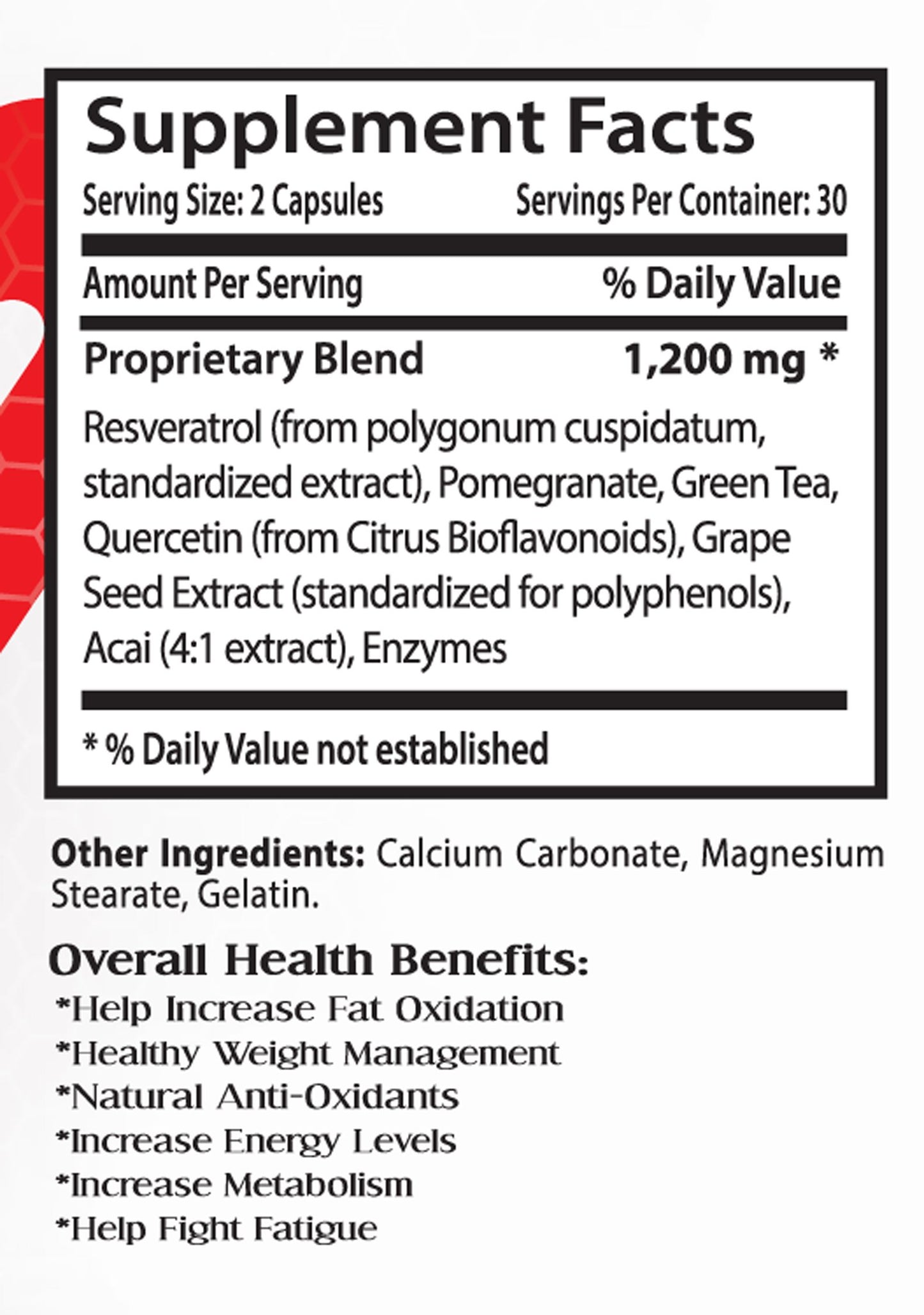 Healthy Supplements LLC RESVERATROL Complex Capsules, 60 Count