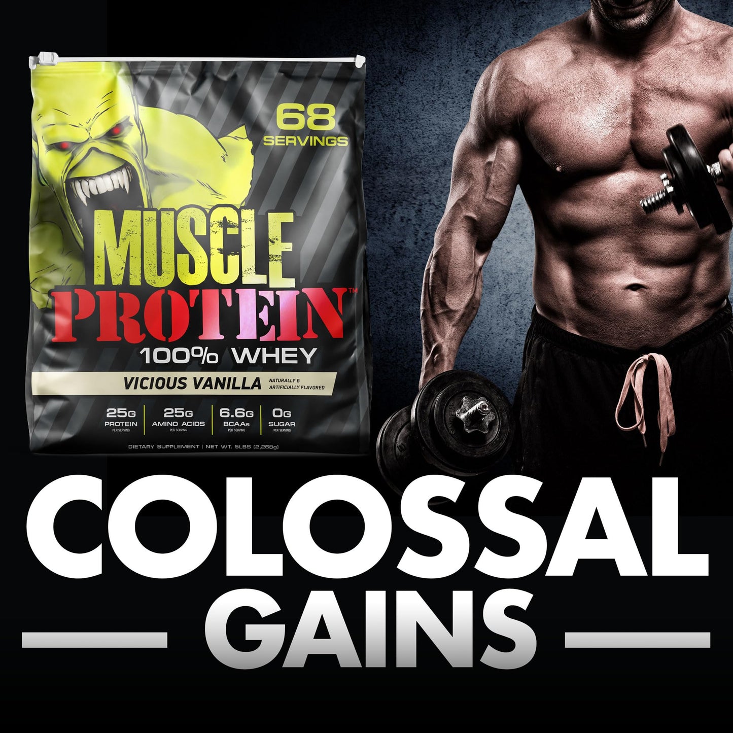 COLOSSAL LABS Whey Protein Powder 5.9 Ounce