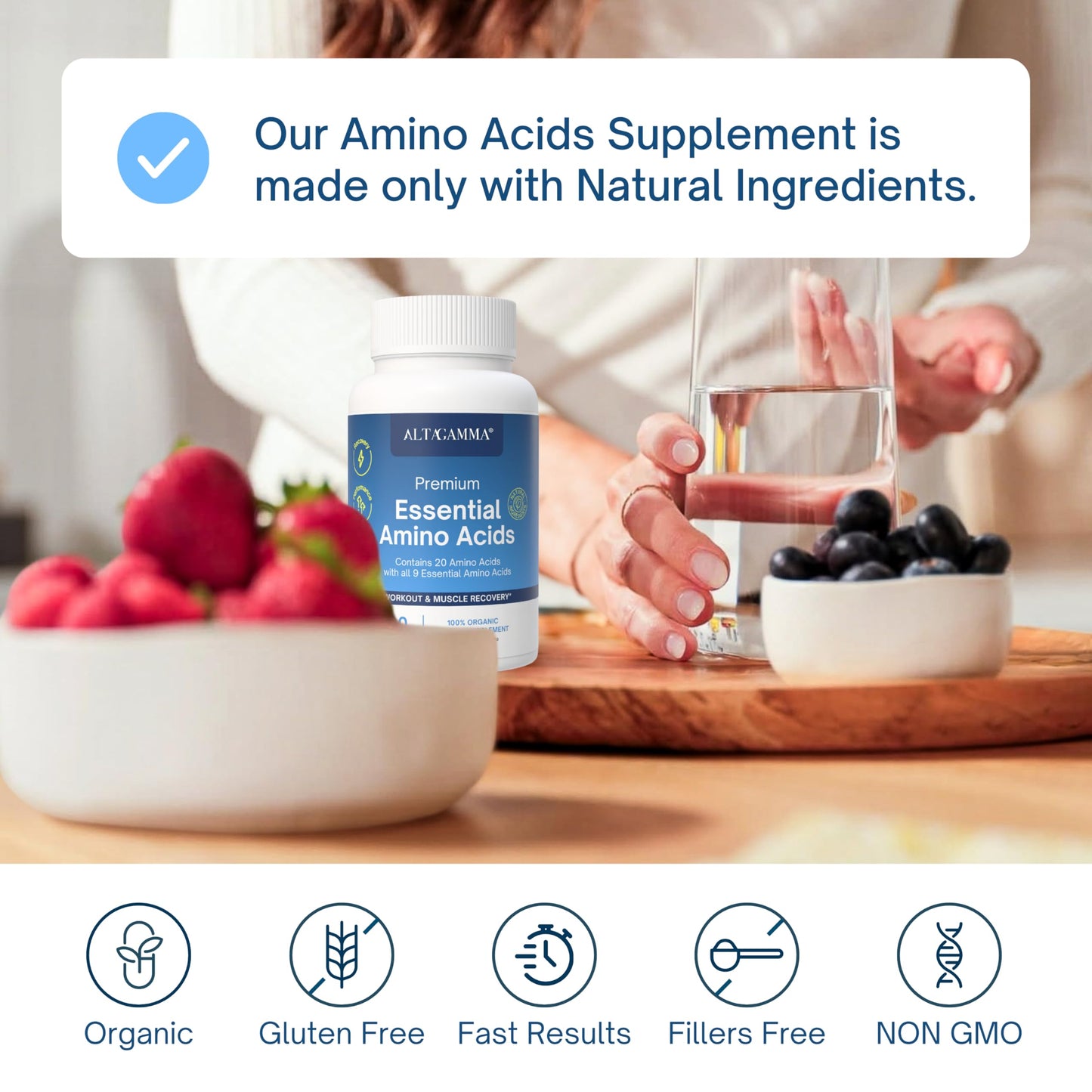 ALTAGAMMA Pure Amino Acids Complex Capsules 60 Capsules