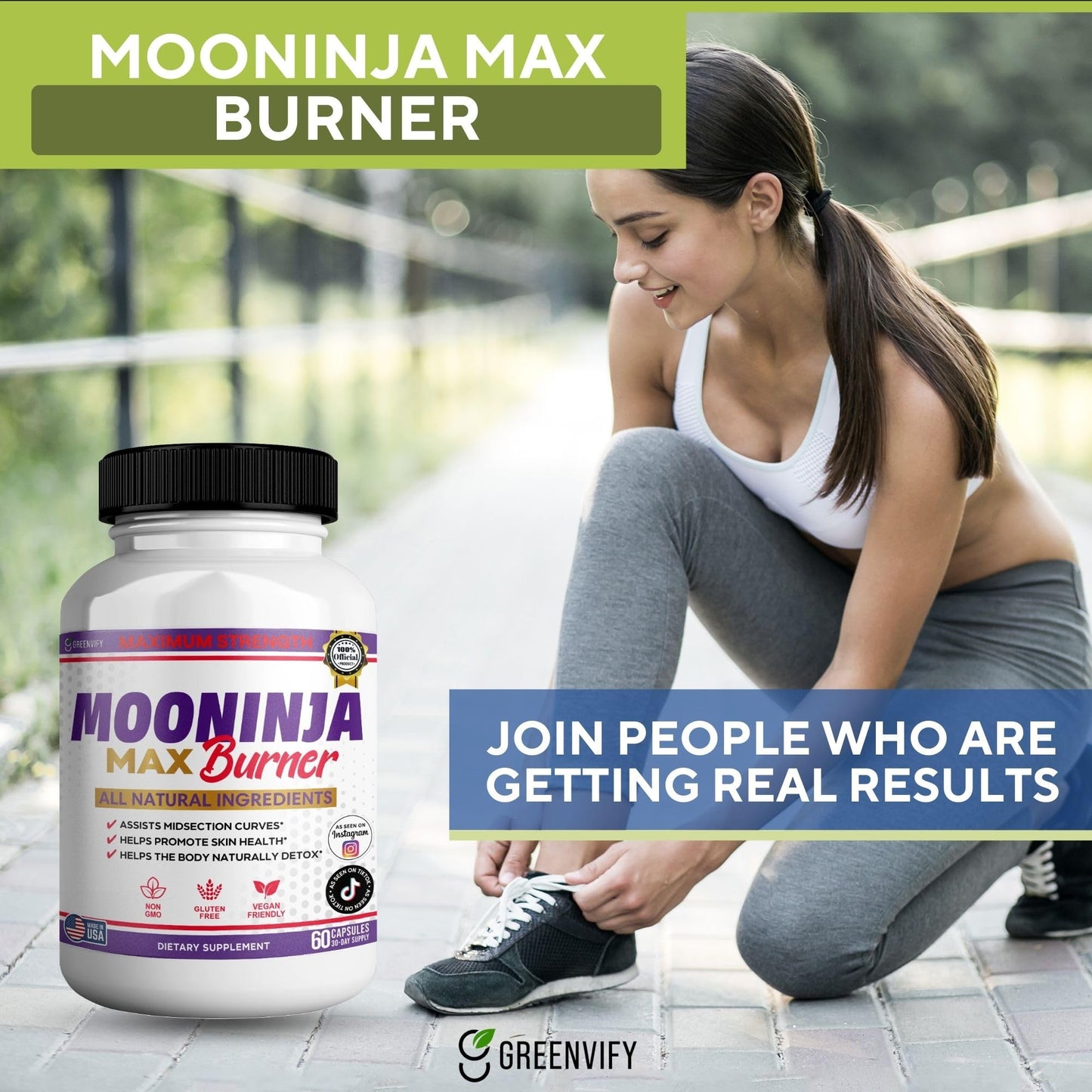 GREENVIFY Mooninja Max Burner Capsule, 60 Capsules