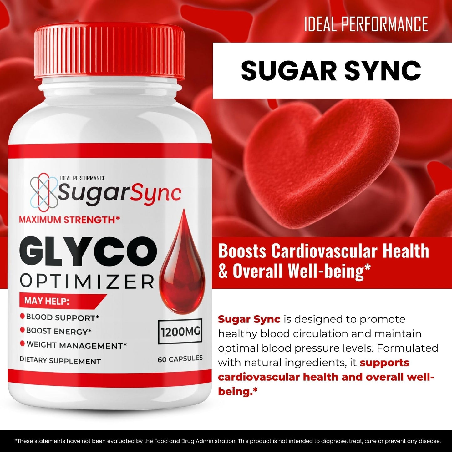 IDEAL PERFORMANCE Sugar Sync Glyco Optimizer 180 Capsules