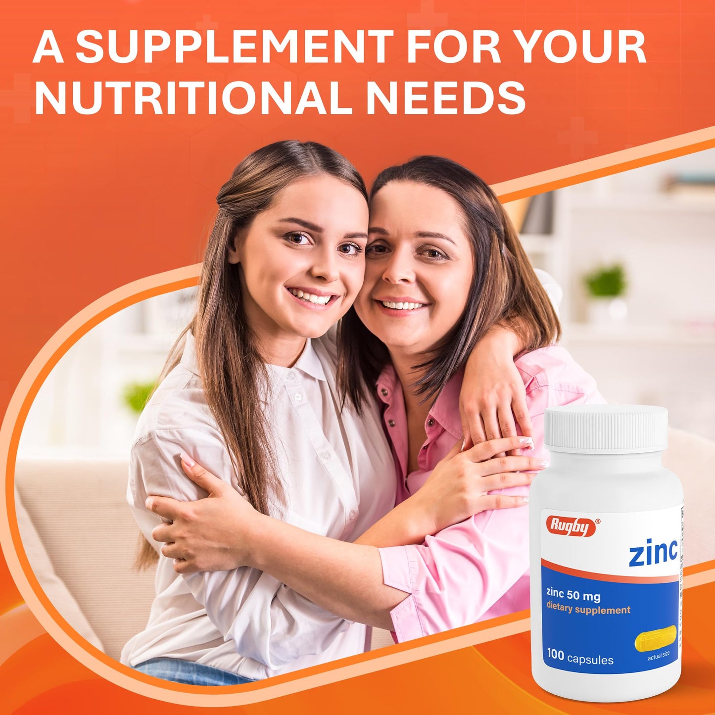 Rugby Laboratories Zinc 50mg Tablet, 100 Count