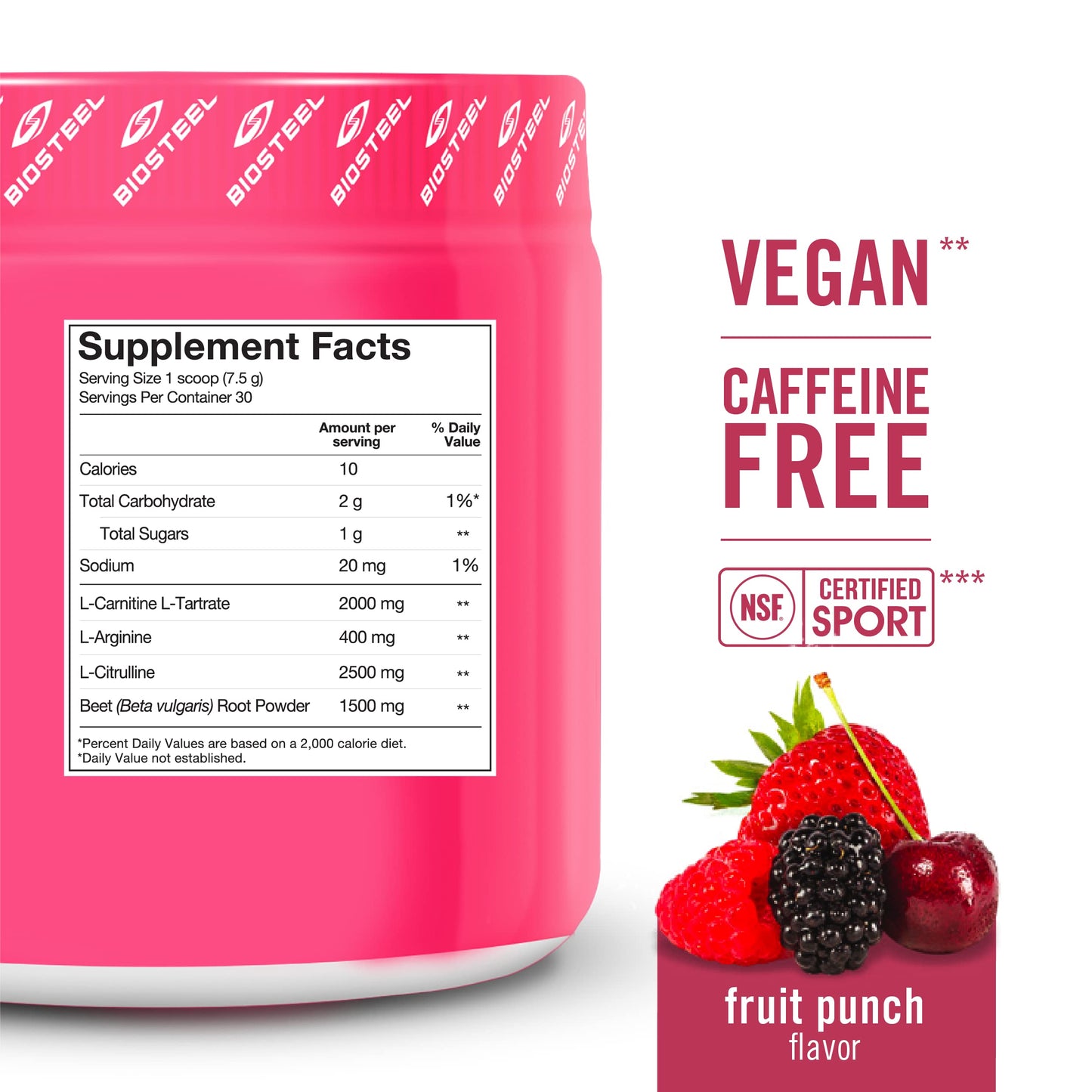 BIOSTEEL Sports Beets Pre-Workout Powder 7.9 Ounce