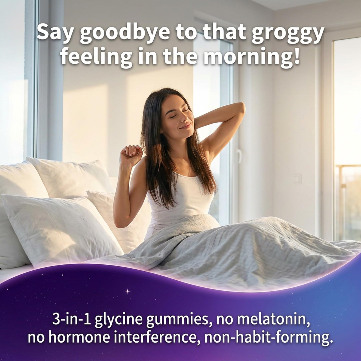 Aanuan Glycine Gummies with L-theanine & Magnesium Glycinate, 3g Glycine, Mixed Berry Flavor, Sugar Free, Vegan, Non-GMO, 120 Gummies