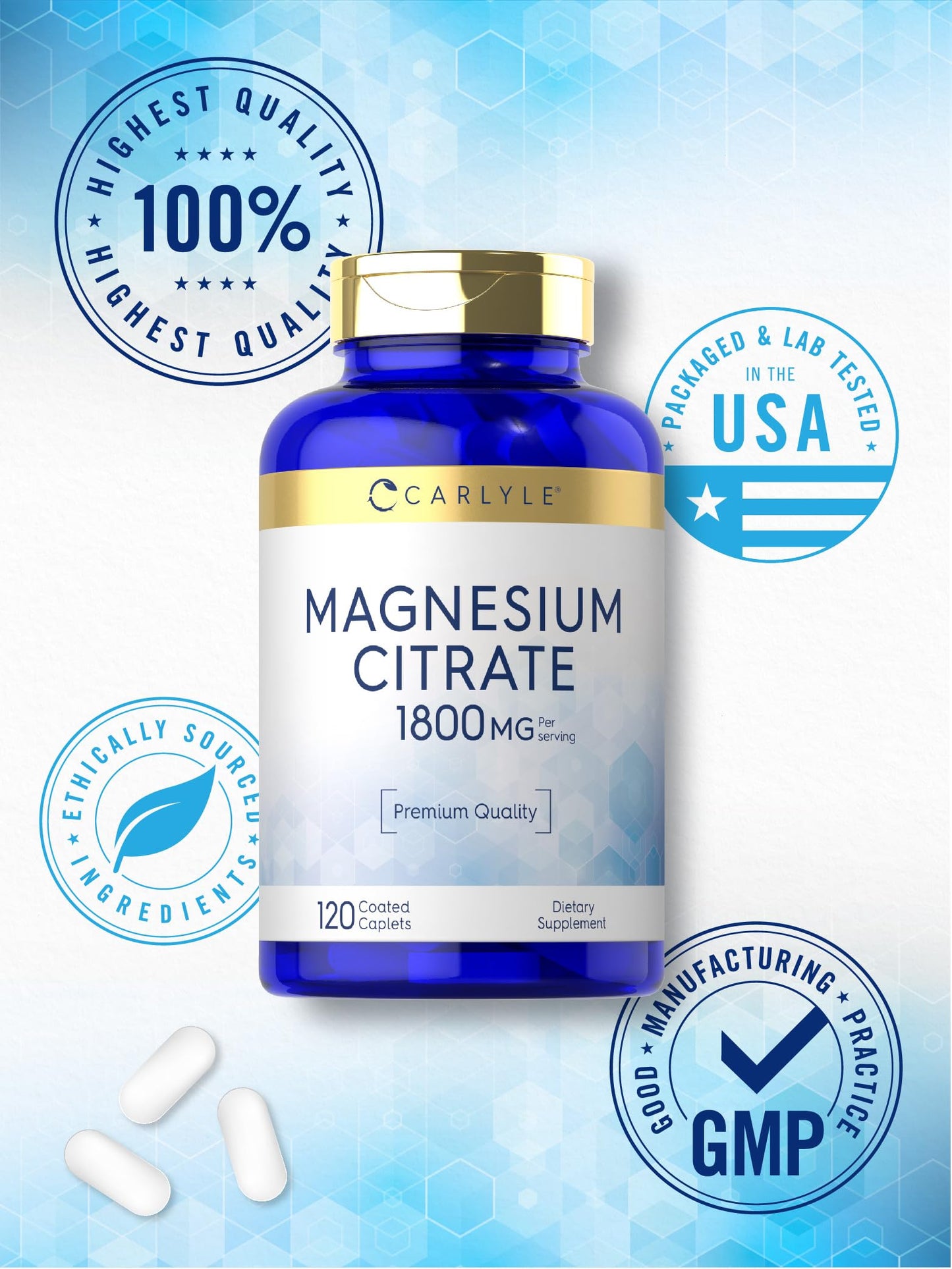 Carlyle Magnesium Citrate Caplets 120