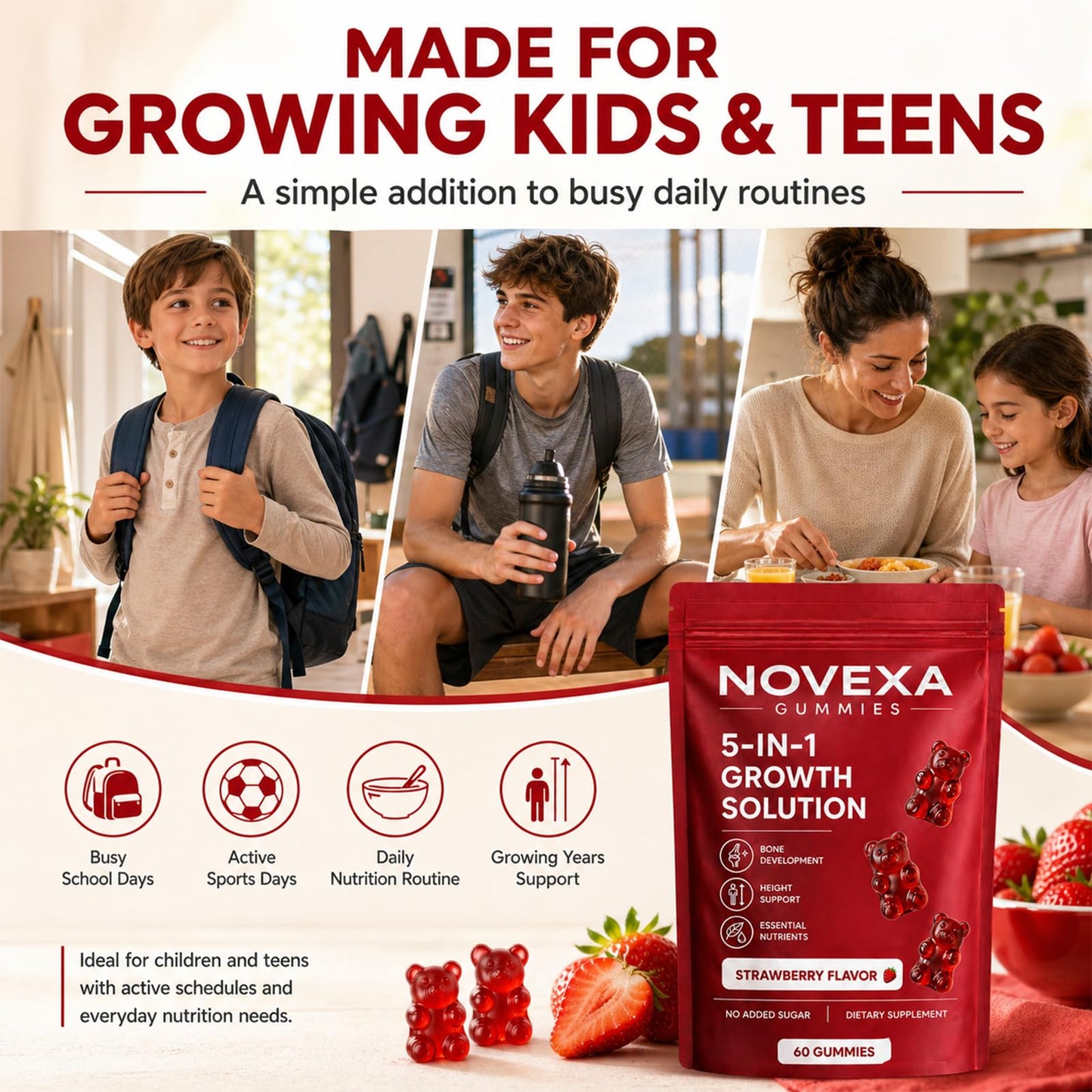 MORTAINE Novexa Growth Gummies Gummy 60 Count