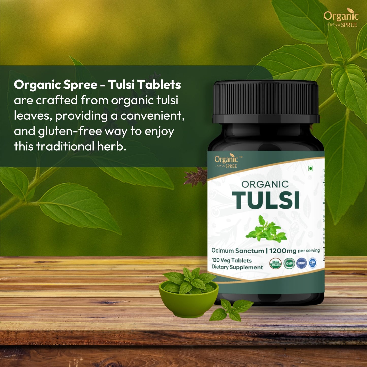 ORGANIC SPREE Tulsi Tablets 120