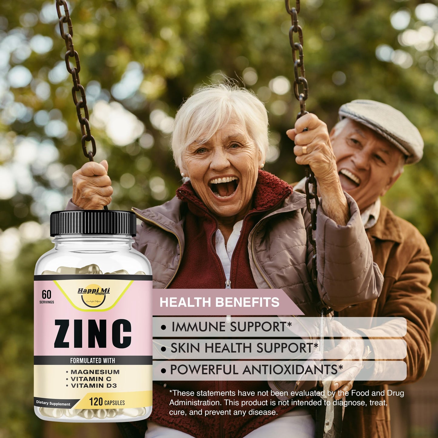 Happi Mi Nutrition Zinc Mineral Supplement Capsule, 120 Count