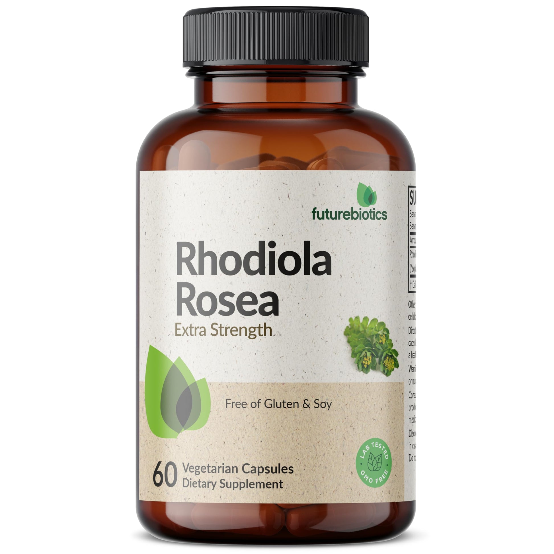 Futurebiotics Rhodiola Rosea Powder Adaptogenic Herb Capsules, 60 Count