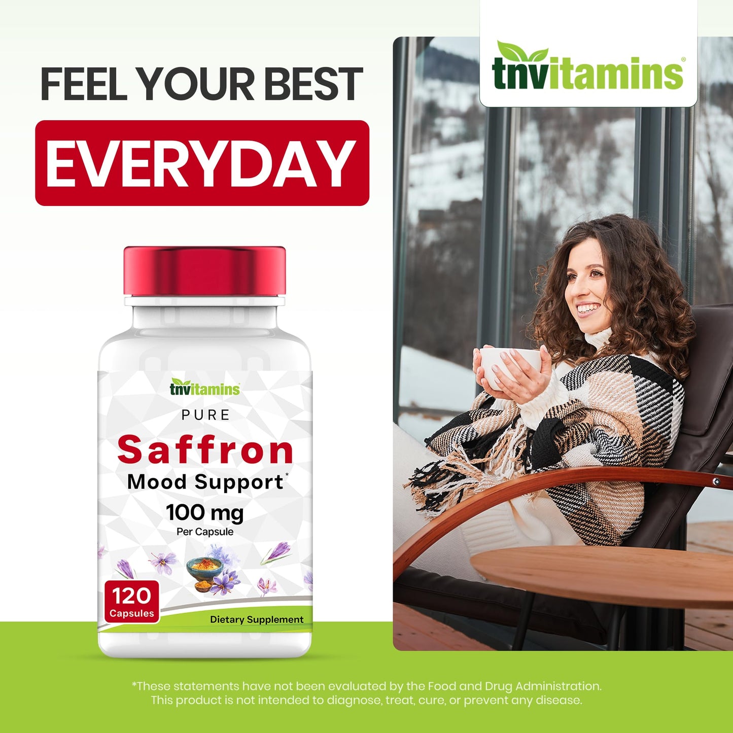 tnvitamins Saffron Capsules 100 mg, 120 Capsules