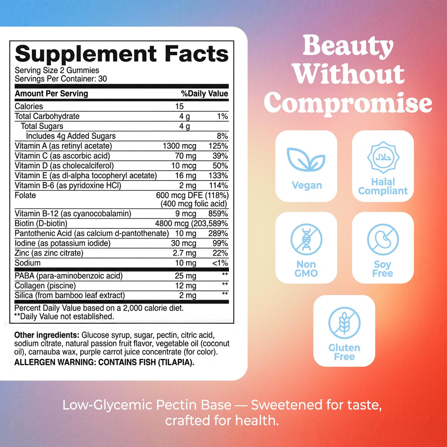 Hunny Bunny Hair Skin and Nails Vitamins Gummies, 60 Count