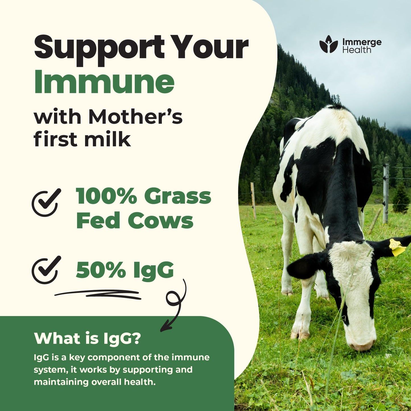 Immerge Health Super Colostrum Capsules, 120 Count