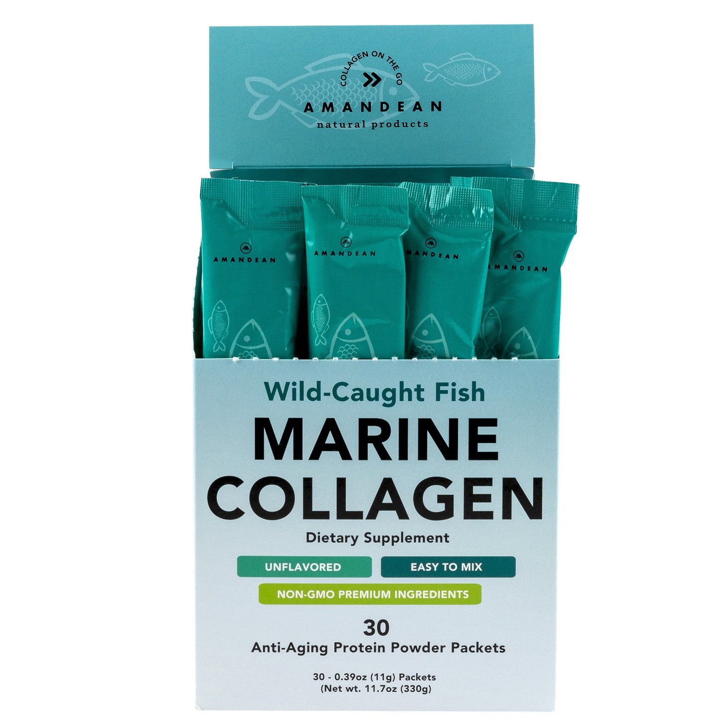 AMANDEAN Marine Collagen Peptides Powder 17.6 g