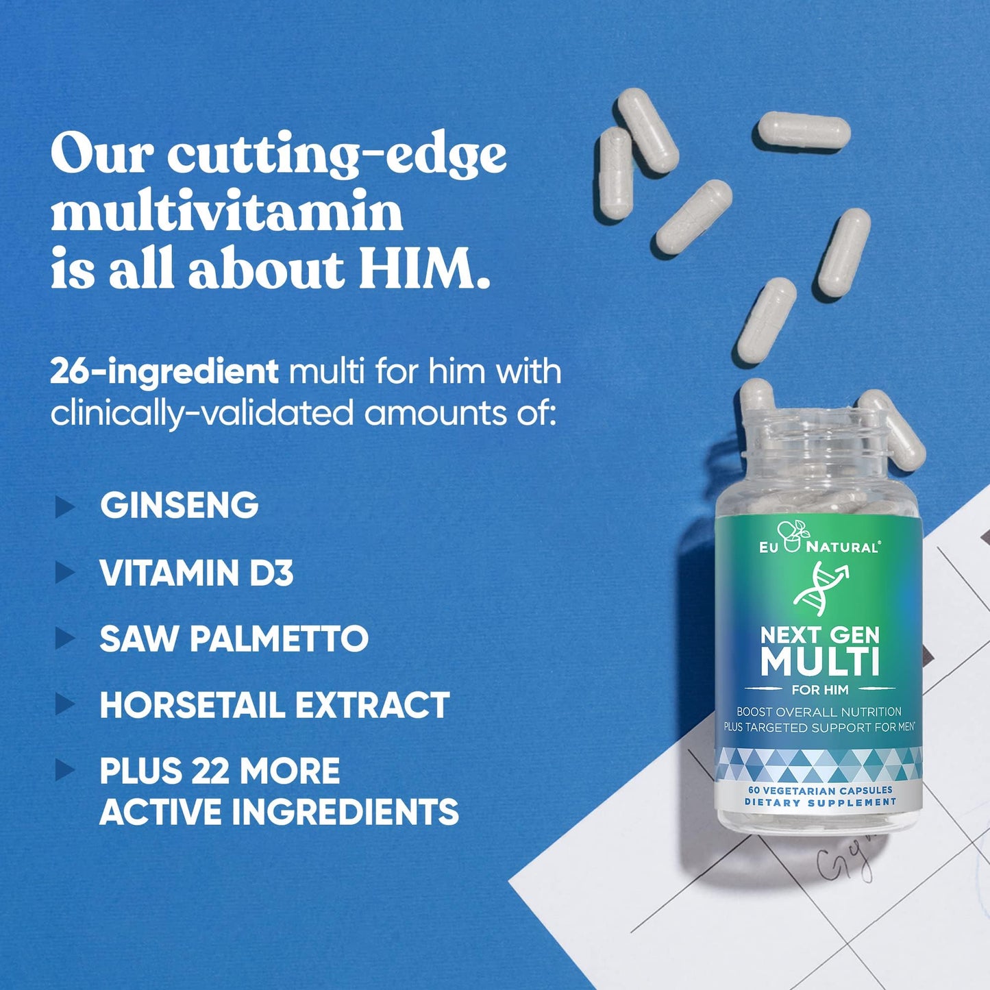 Eu Natural Multivitamin for Men 60 Capsules