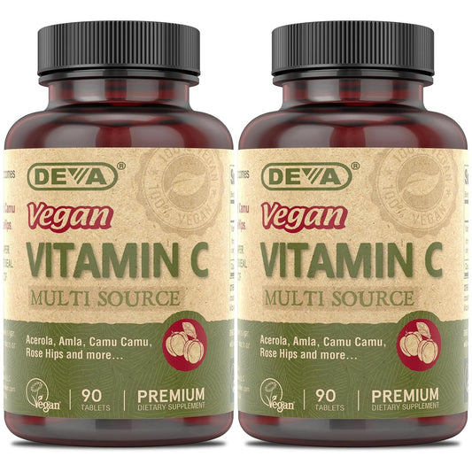 DEVA Vegan Vitamin C 250mg Tablets, 180 Count