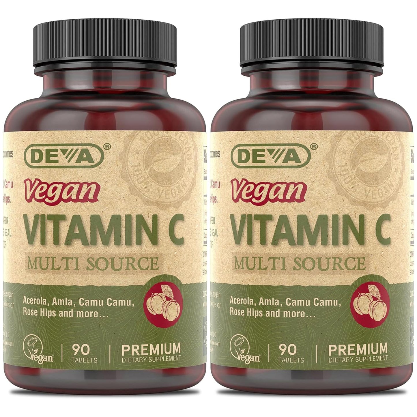 DEVA Vegan Vitamin C 250mg Tablets, 180 Count