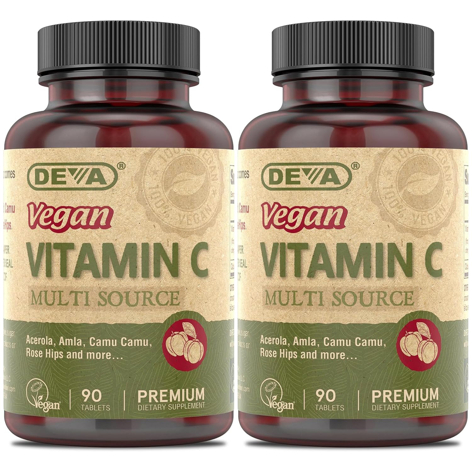 DEVA Vegan Vitamin C 250mg Tablets, 180 Count