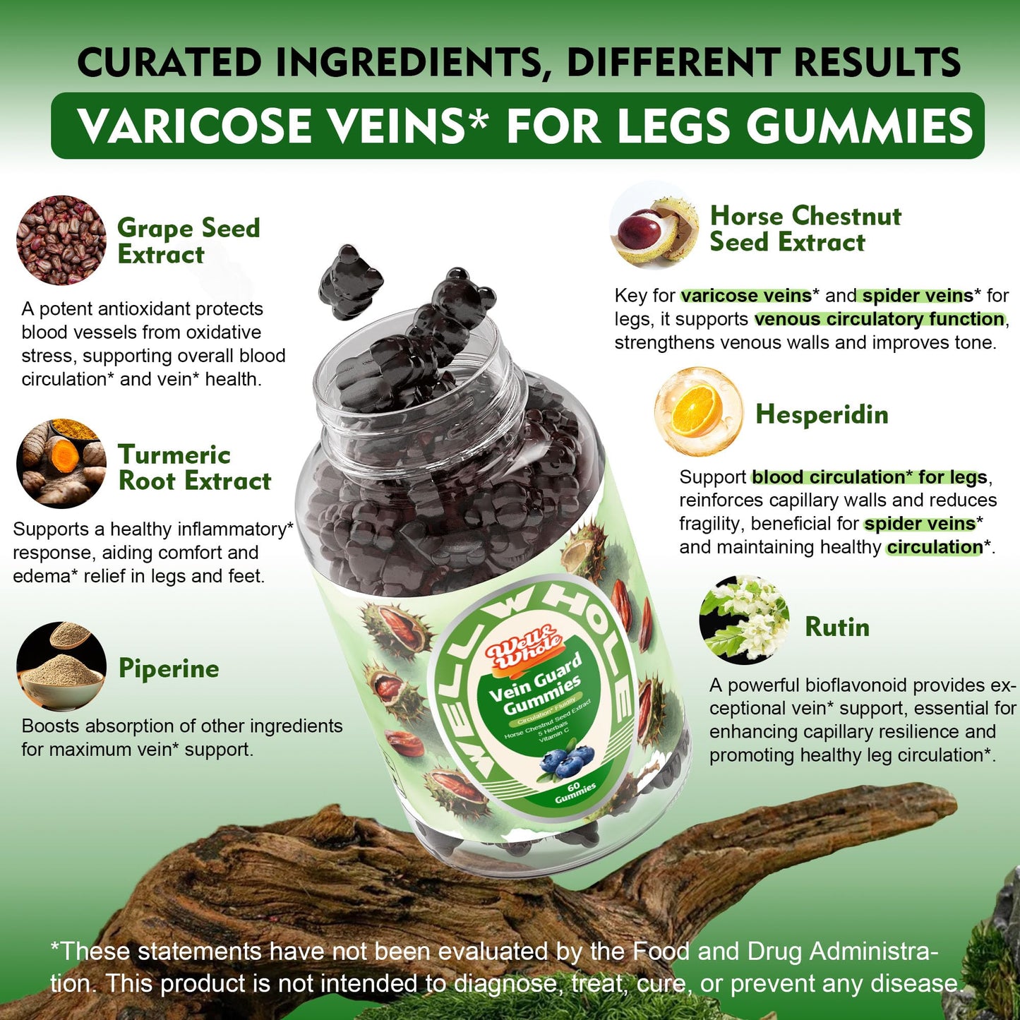 Well&Whole Horse Chestnut Extract Gummies, 60 Count