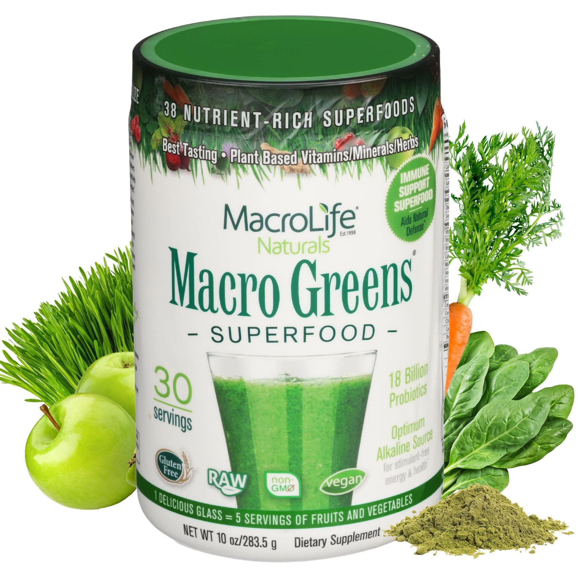 MacroLife Naturals Macro Greens Superfood Powder 10 oz