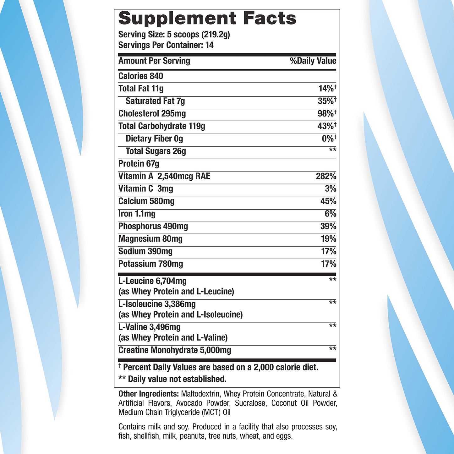 G6 Sports Mass Pro High Protein Mass Gainer Powder 108.16 oz