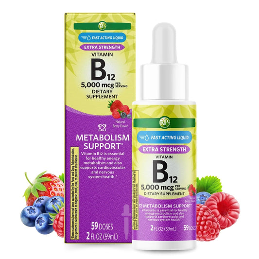 KP+ Vitamin B12 5000 mcg Fast Acting Tablet, 2 Count