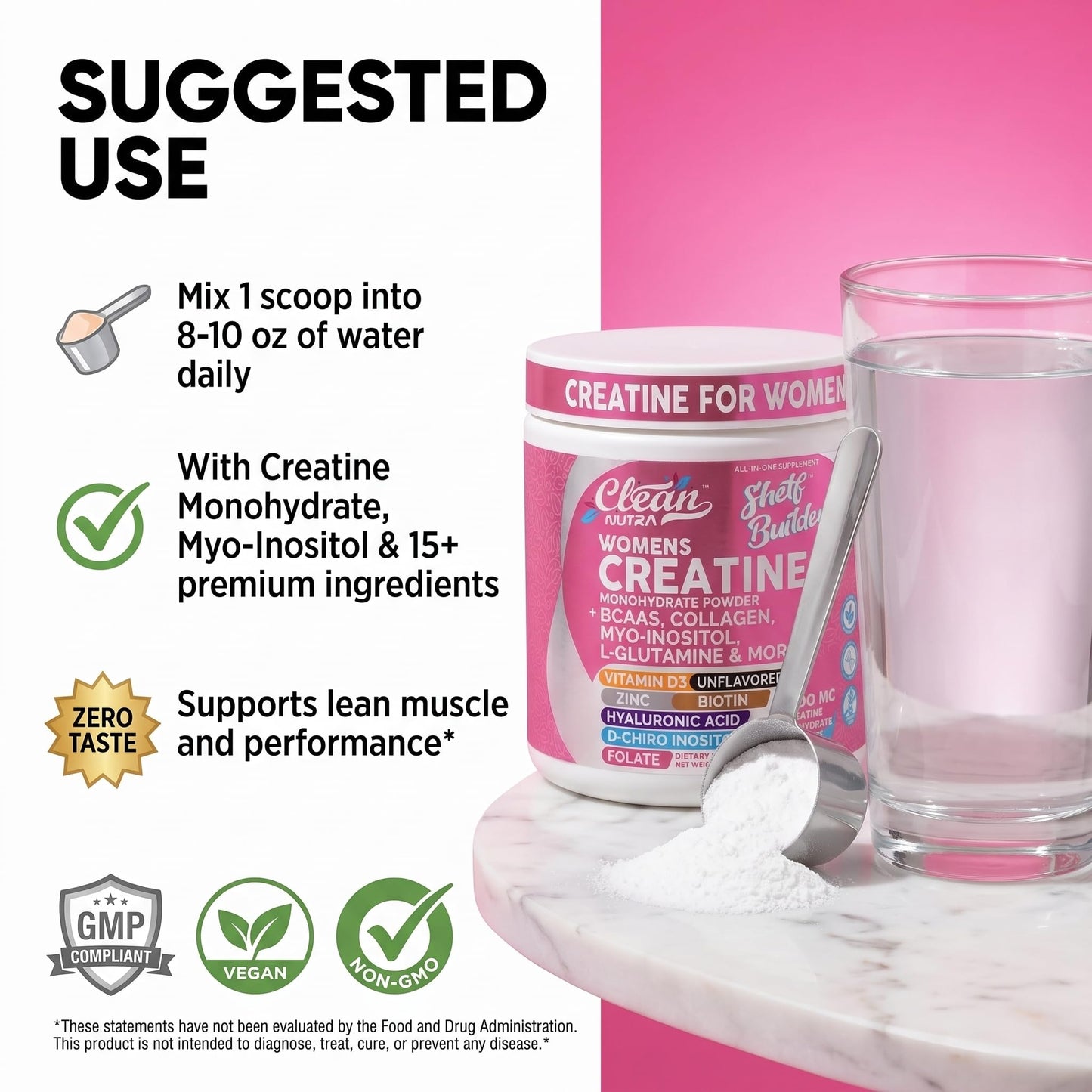 Clean Nutraceuticals Creatine Monohydrate Powder 9.48 Ounces