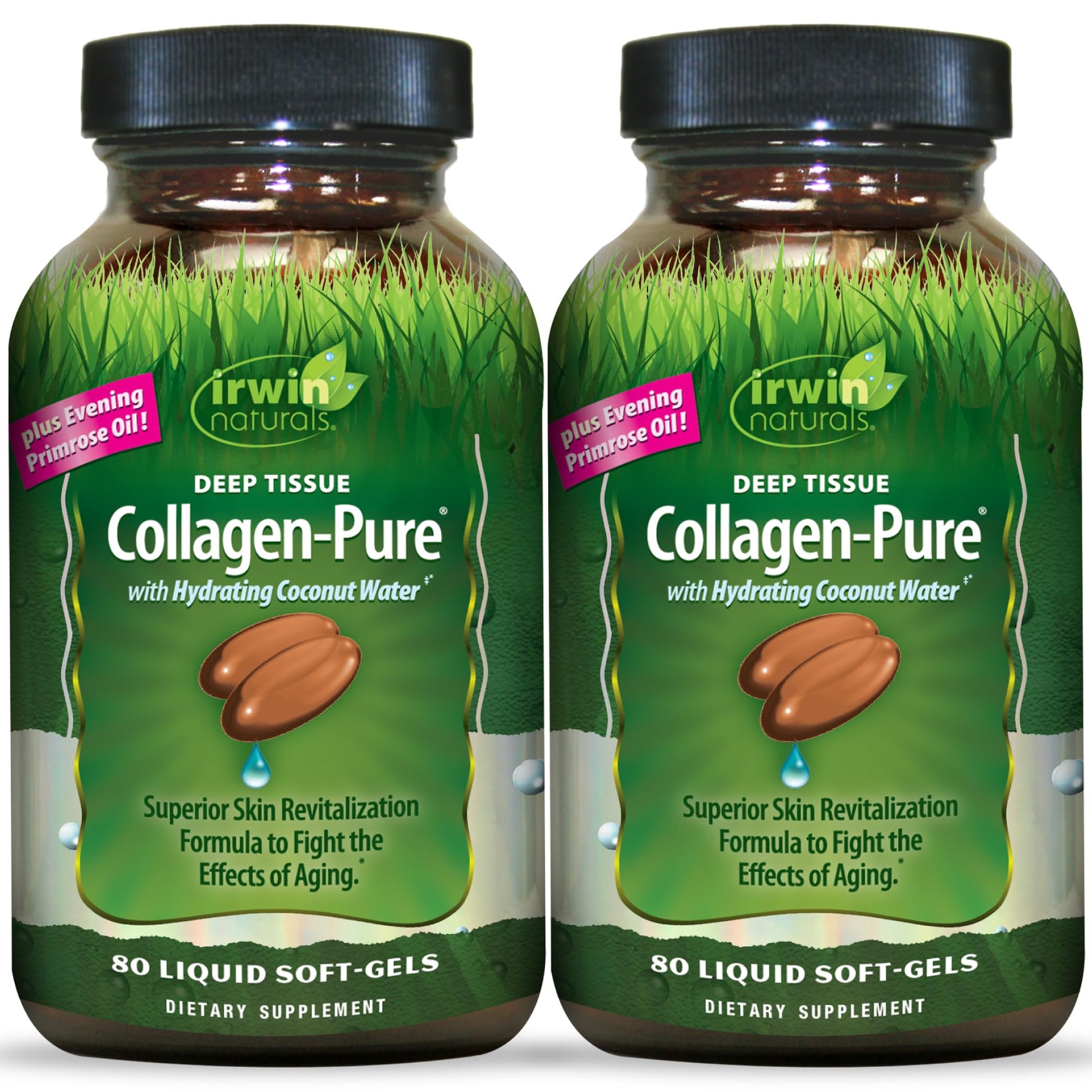 Irwin Naturals Deep Tissue Collagen-Pure Connective Tissue Support Softgel, 80 Count (Pack of 2)