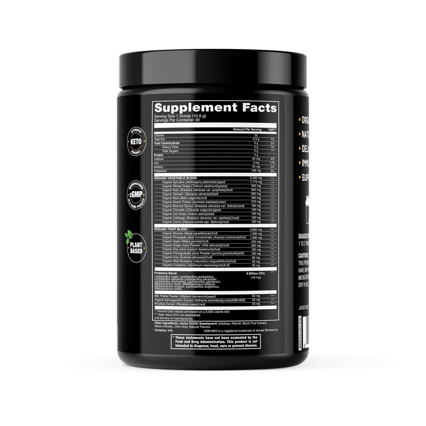 Jocko Fuel Daily Greens Powder 10.79 Ounce
